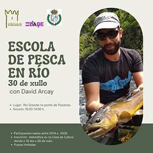 A ponte de Pasarela acollerá unha formación teórica e práctica sobre a pesca en río co campión do mundo David Arcay